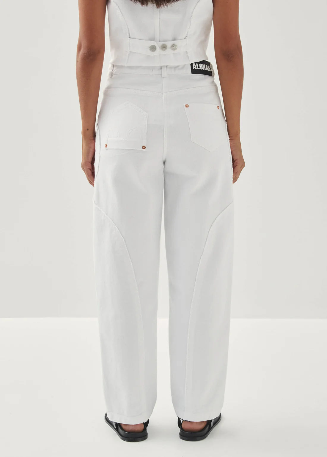 Alohas - Jeans Lorenza White