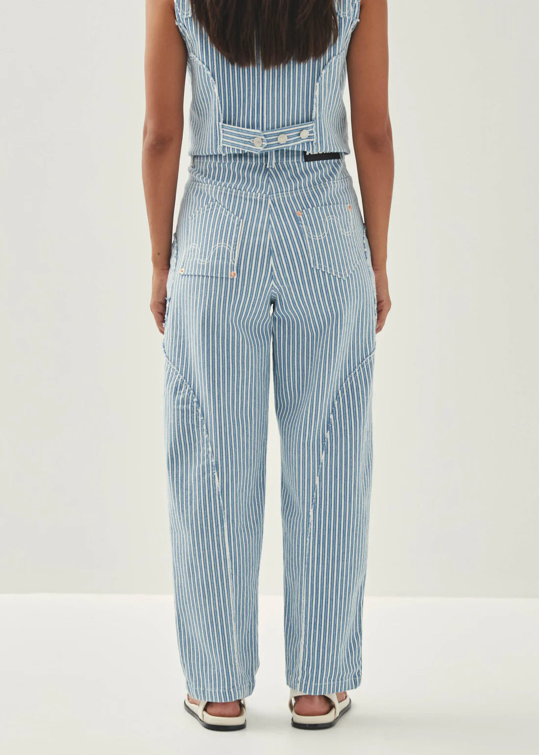 Alohas - Jeans Lorenza Stripes Blue White