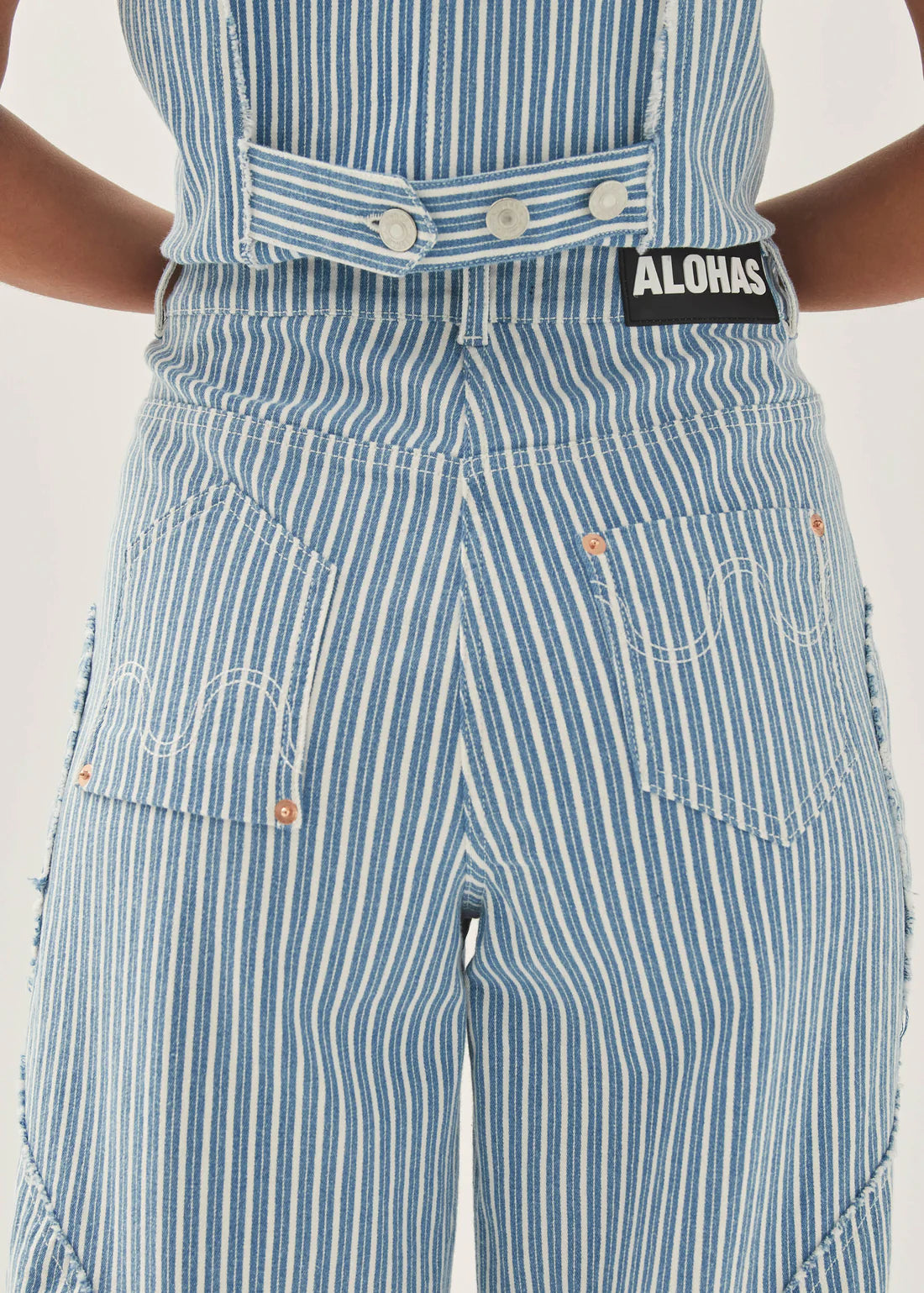 Alohas - Jeans Lorenza Stripes Blue White