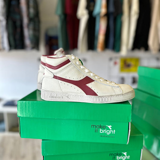 Diadora - Sneaker Game L High Waxed white/Red Pepper