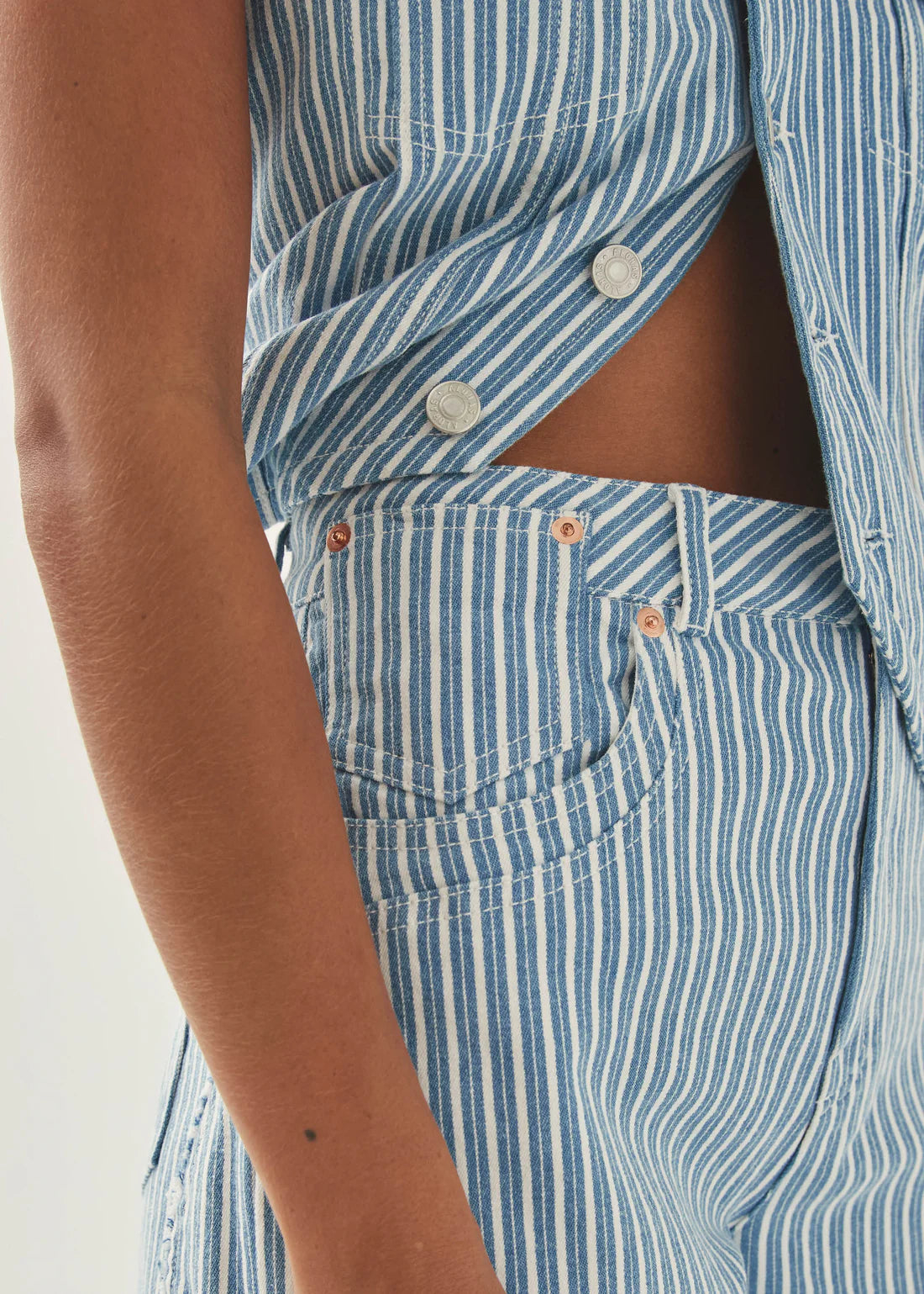 Alohas - Jeans Lorenza Stripes Blue White