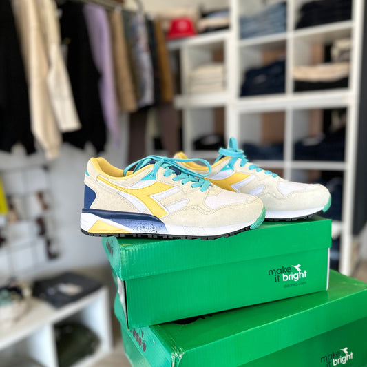 Diadora - Sneaker N9002 White/Banana Cream/Blue Curacao