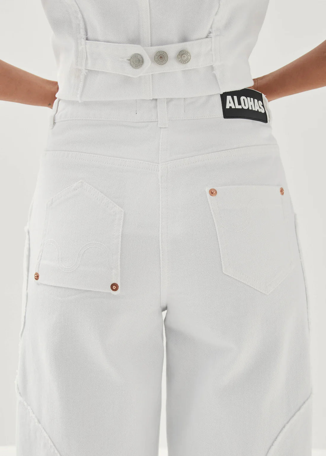 Alohas - Jeans Lorenza White