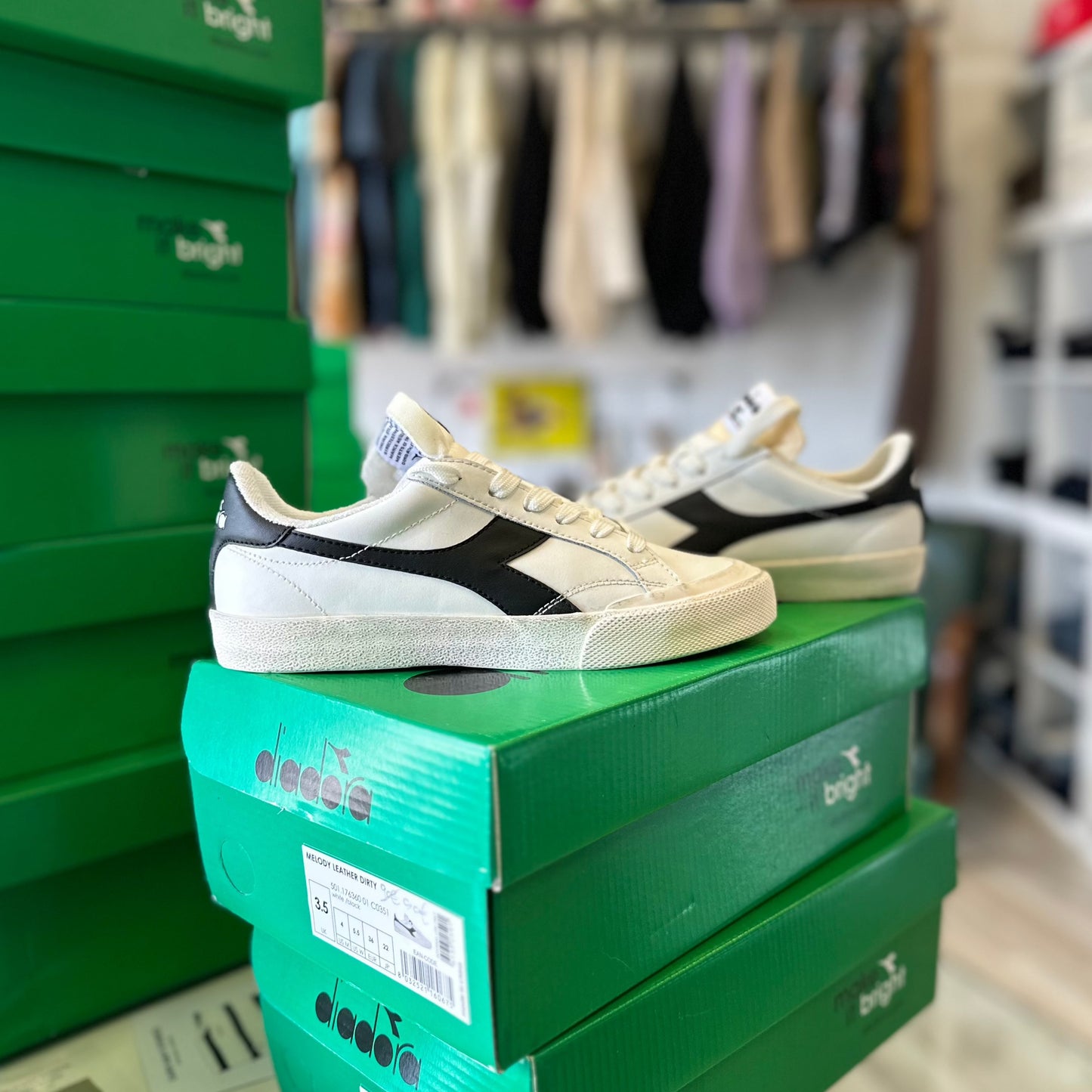 Diadora - Sneaker Melody Leather Dirty White/Black