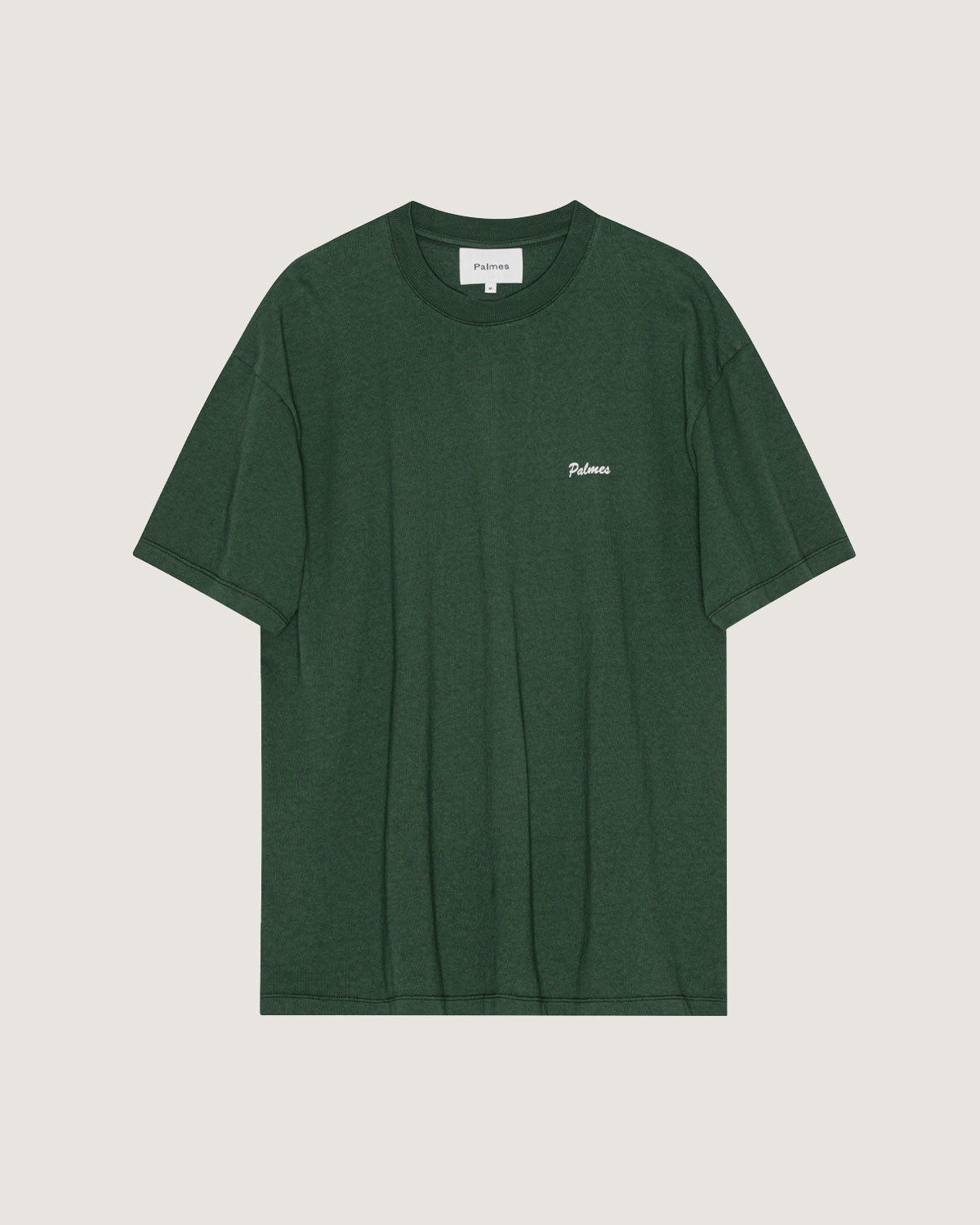 Palmes - T-shirt Dyed Dark Green w. White