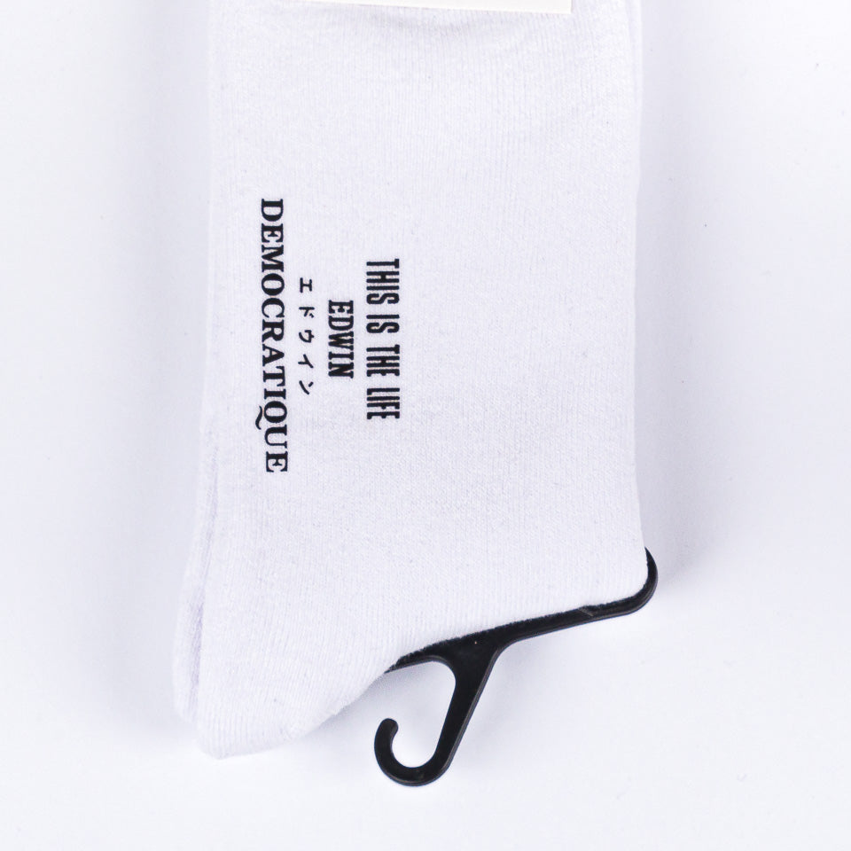 Edwin - Socks Japanese X Democratique White