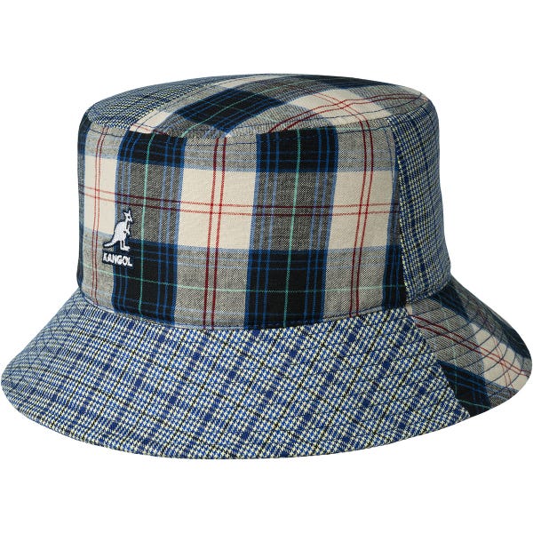 Kangol - Bucket Hat Plaid Mash Up Mykonos Blue